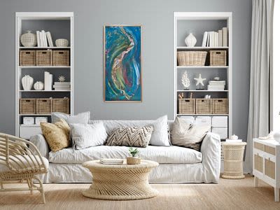 The Tethering | Mixed Media by Soulscape Fine Art + Design by Lauren Dickinson. Item made of canvas