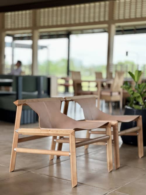 Lounge Chair 1907 | Chairs by Espina Corona | Estancias Del Pilar in Pilar. Item composed of wood & leather compatible with minimalism and contemporary style