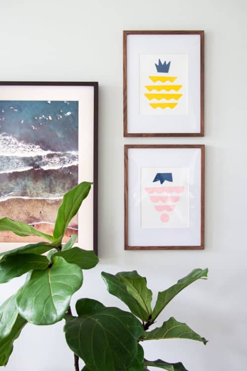Geometric abstract fruit screen prints | Prints by LEMONNI. Item made of paper
