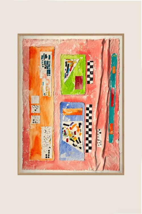 Canvas on Canvas CC4836 A | Mixed Media in Paintings by Michael Denny Art, LLC. Item in contemporary or art deco style