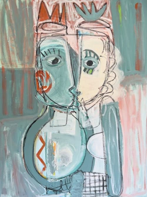 A Good Couple | Sold | Oil And Acrylic Painting in Paintings by Aleea Jaques ,