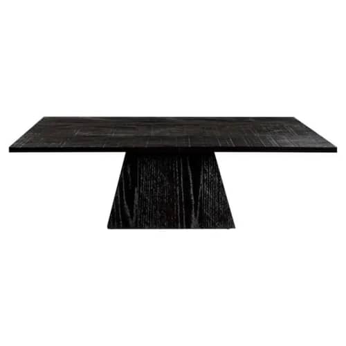 Brutal Black Oak Dining Table | Tables by Aeterna Furniture