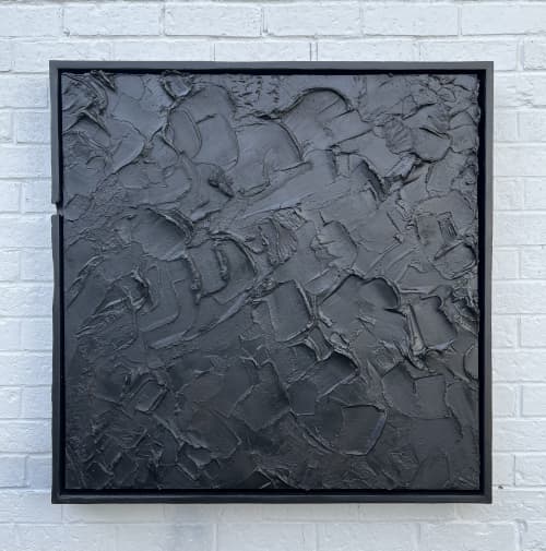 "absence of light" (sold) | Mixed Media in Paintings by VISCERAL HOME STUDIO. Item composed of wood & concrete compatible with boho and minimalism style