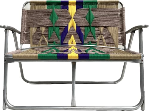 Hazel and Shirley: Modern Family Loveseat | Love Seat in Couches & Sofas by KIM HILL  for KIM HILL DESIGN. Item in boho or eclectic & maximalism style