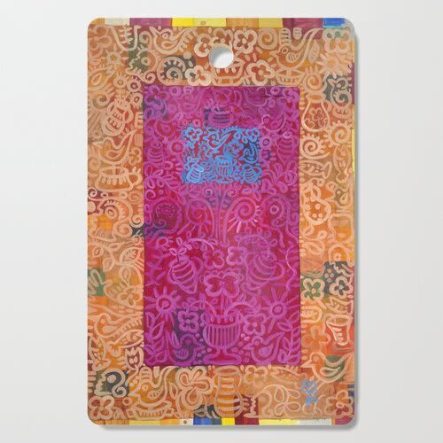 Egyptian Scribble Cutting Board | Serving Board in Serveware by Pam (Pamela) Smilow. Item composed of wood