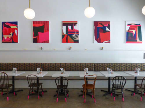 Paintings | Oil And Acrylic Painting in Paintings by Brian Sanchez | Little Neon Taco in Seattle. Item made of canvas with synthetic