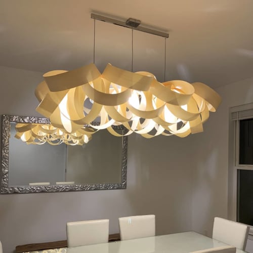 Gross X - Chandelier Lighting-Long Table Fixture-Wood Light | Chandeliers by Traum - Wood Lighting