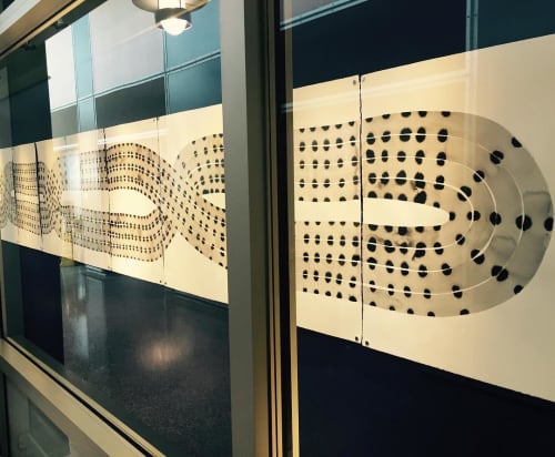 Air Routes | Drawings by Lisa Choinacky | Austin-Bergstrom International Airport in Austin. Item composed of synthetic