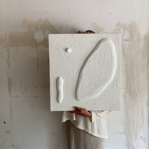 ‘Inner’ | Wall Sculpture in Wall Hangings by Greyya Jay. Item made of cement works with minimalism & contemporary style