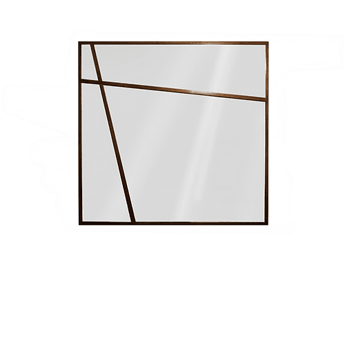 RUSHMER Square mirror | Decorative Objects by Ivar London | Custom. Item made of walnut works with contemporary & eclectic & maximalism style