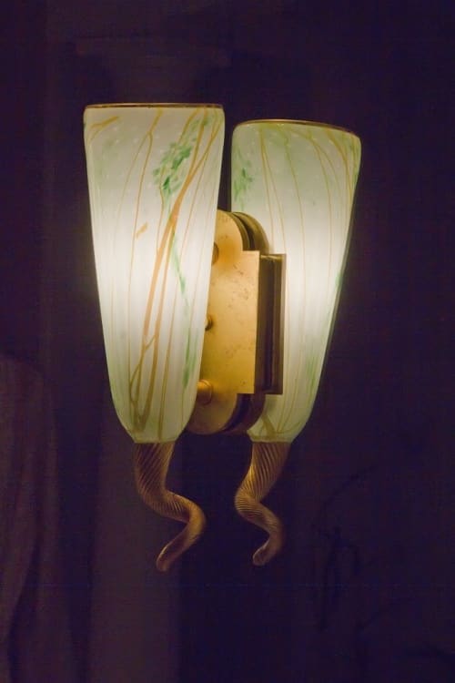 Blown Glass Wall Sconce | Sconces by Rick Strini. Item composed of glass