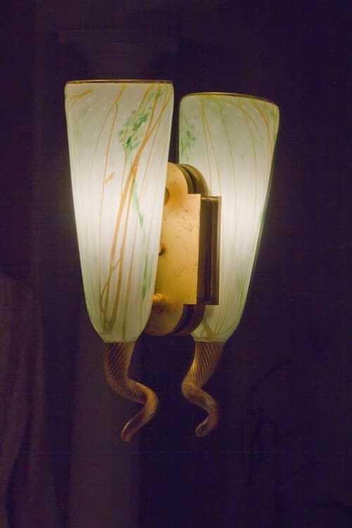 Blown deals glass sconce