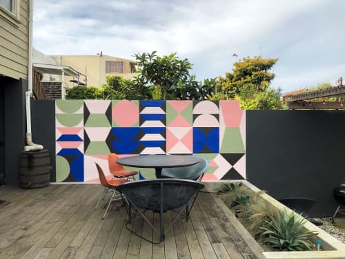 Backyard Mural | Murals by Nicole (NNUZZO) Poppell. Item made of synthetic