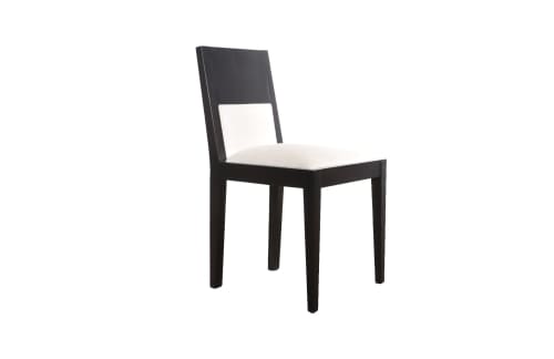 Contemporary Palermo Hollywood Wood Upholstered Dining Chair | Chairs by Costantini Design. Item made of wood & fabric compatible with contemporary and modern style