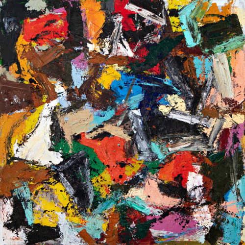 'The Webs We Weave' | Abstract Oil on Canvas Painting | Oil And Acrylic Painting in Paintings by Ethan Newman. Item composed of canvas in mid century modern or contemporary style