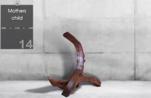 Mothers child | Sculptures by Andrew Chaplin. Item composed of wood