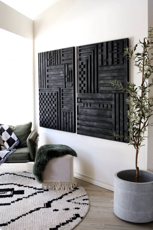 3D Art, Abstract Textural Wood Art,  Modern Art | Mixed Media by Blank Space Studios. Item composed of wood in contemporary or eclectic & maximalism style