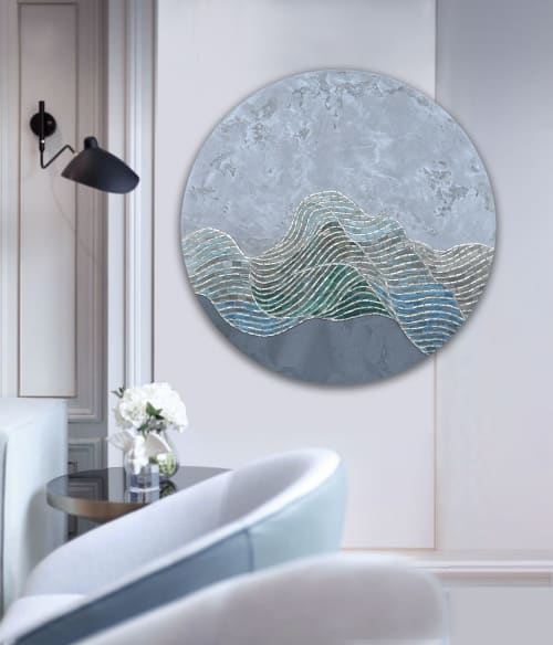 Water formula | Sculptures by Julia Gorbunova. Item made of glass works with minimalism & contemporary style