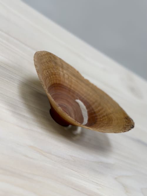 Wood-turned artistic bowl | Decorative Bowl in Decorative Objects by Wooden Imagination. Item made of wood works with eclectic & maximalism & art deco style