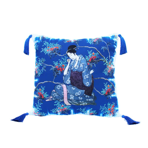 Wa Pillow | Pillows by MM Digital Designs Ltd.. Item composed of fabric in asian style