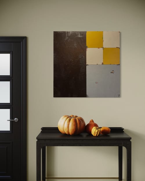 In the Pocket, 36x36 Wood panel, Unframed | Mixed Media by JD Logan Fine Art. Item composed of birch wood in boho or minimalism style