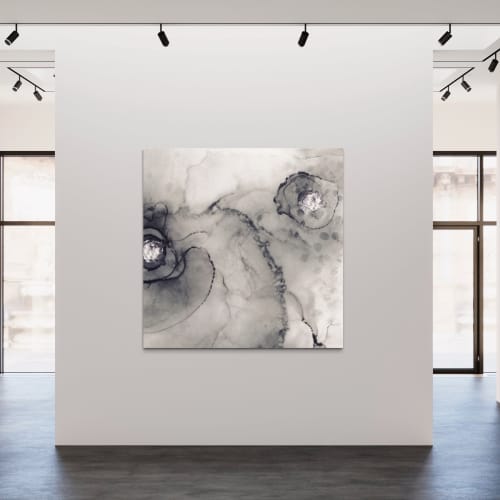 Blooms-BWR1 Canvas Print | Prints by MELISSA RENEE fieryfordeepblue  Art & Design. Item made of canvas works with minimalism & contemporary style