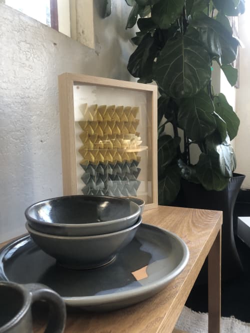 Folded Paper Art - 2 Tone | Wall Sculpture in Wall Hangings by Studio NEA Design | Wescover Gallery at West Coast Craft SF 2019 in San Francisco. Item composed of paper
