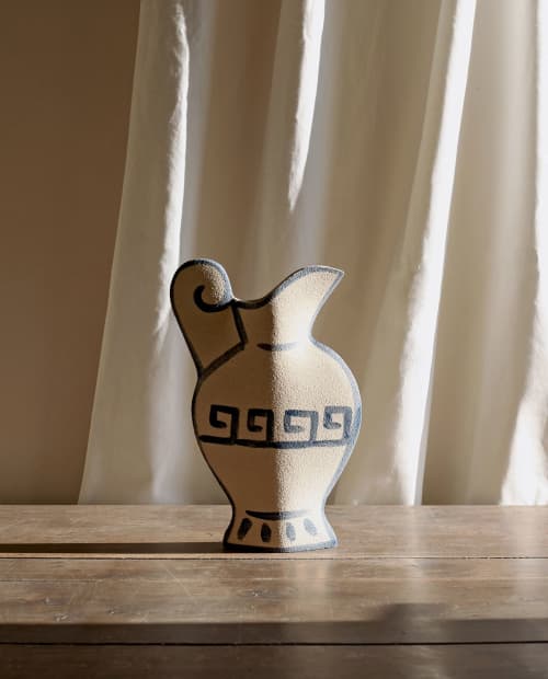 Ceramic Vase ‘Greek Pitcher N°2’ | Vases & Vessels by INI CERAMIQUE. Item composed of ceramic in minimalism or contemporary style