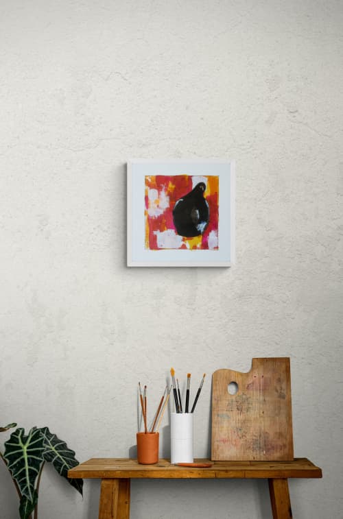 Vessel #2 — Contemporary Abstract Acrylic on Paper 15×15 in | Oil And Acrylic Painting in Paintings by Vincent Salvati – Contemporary Abstract Painter | NJ`. Item composed of paper in minimalism or contemporary style