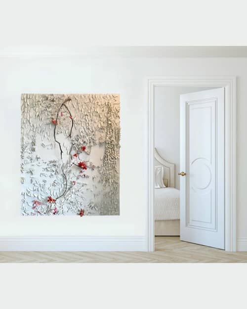 Reciprocity 3 | Mixed Media by Lauren Naomi. Item made of wood & canvas compatible with contemporary and modern style