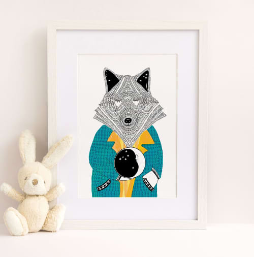 Willa the Wolf | Prints by Chrysa Koukoura. Item made of paper