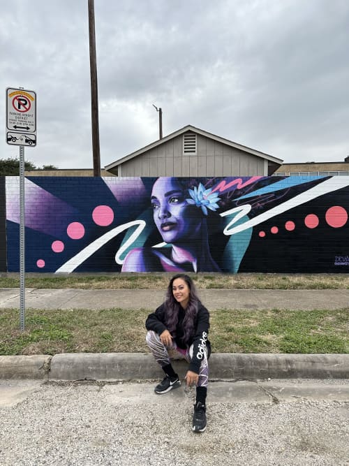 Portrait Mural for Houston Mural Festival by Devona Stimpson Wescover