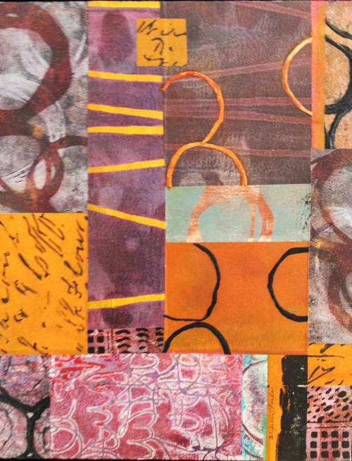 Strange Bedfellows | Collage in Paintings by Aryana B. Londir. Item in contemporary or industrial style
