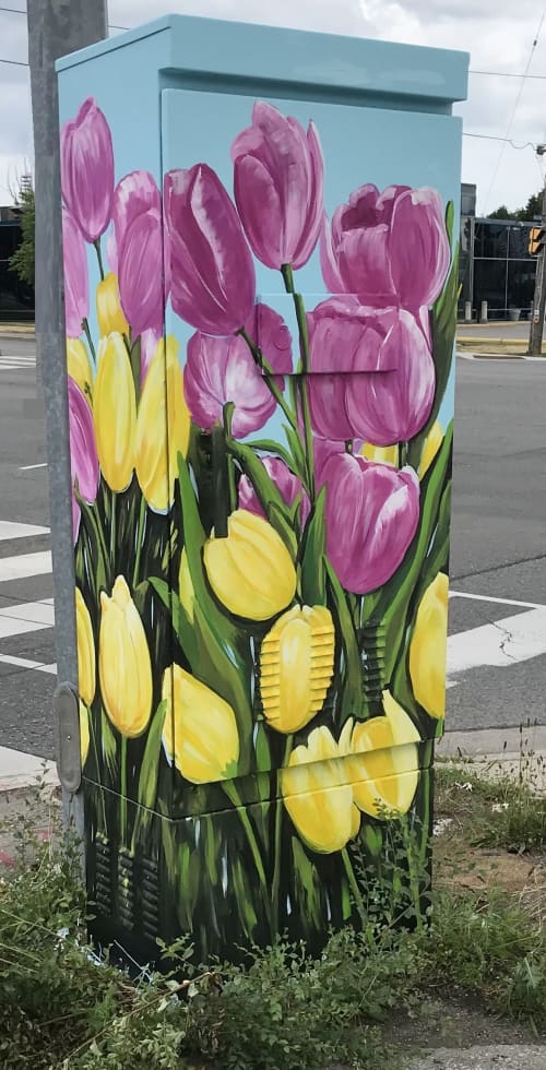 Toronto Together Tulips | Street Murals by Murals By Marg. Item made of synthetic