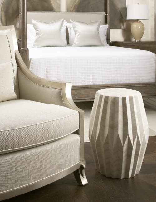 Sculpted Bone Drum Table | End Table in Tables by FARRAGO DESIGN INC. Item compatible with contemporary and coastal style