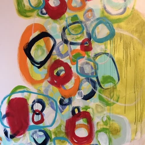 Enrapture🔴 | Oil And Acrylic Painting in Paintings by Darlene Watson Abstract Artist. Item composed of canvas and synthetic