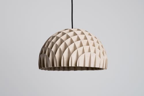 Arc Pendant Plywood | Pendants by LAWA DESIGN | Shell Energy Campus in Kraków. Item composed of wood
