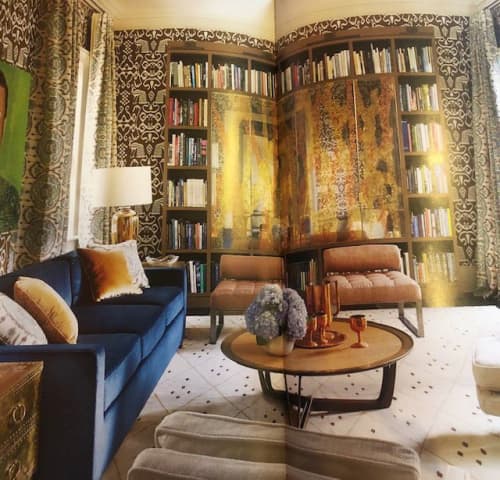Verre eglomise (back gilded and painted glass) panels | Art & Wall Decor by Vesna Bricelj