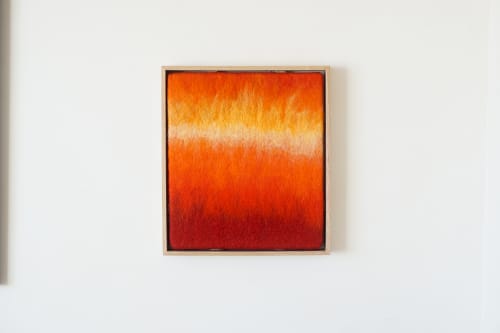 Felted Sunset art | Art & Wall Decor by WOOL + ROPE. Item compatible with contemporary and eclectic & maximalism style