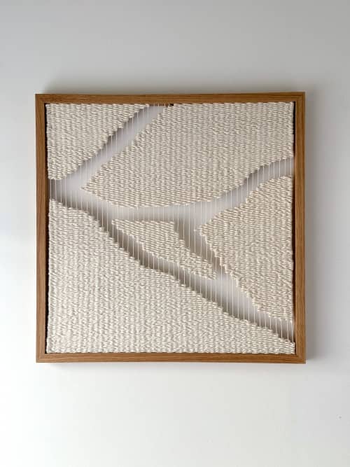 Kintsugi 002 | Tapestry in Wall Hangings by Ana Salazar Atelier. Item composed of oak wood and cotton in minimalism or contemporary style