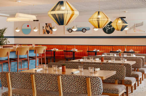 Custom Made Lamps | Pendants by WeraJane Design | Newport Beach Hotel & Suites in Middletown. Item composed of cotton and fiber
