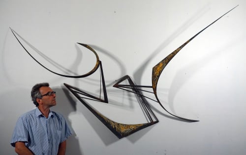 Wall Sculptures | Wall Hangings by Marko Kratohvil. Item made of steel