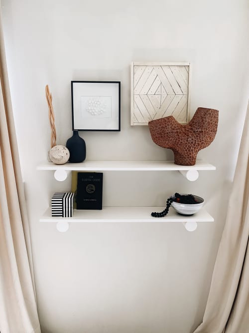 Ceramic Sculpture | Sculptures by Whitney Sharpe of Latch Key | Jen Woo's Home in Oakland. Item composed of cement