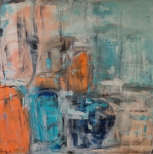 "Stable Ground" | Oil And Acrylic Painting in Paintings by Shirly Maimom Art. Item made of canvas compatible with contemporary and art deco style