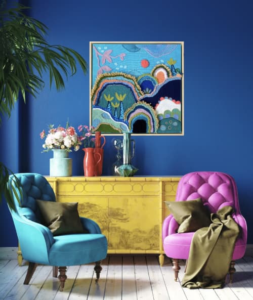 Whimsical Winter Day | Tapestry in Wall Hangings by Pi Williams. Item made of linen