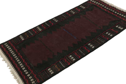 Vintage Afghan Baluch Kilim Runner Rug, with Geometric | Area Rug in Rugs by Rug and Kilim