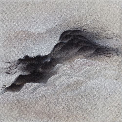 Dreaming overcast | Oil And Acrylic Painting in Paintings by Francesca Borgo. Item composed of canvas in minimalism or contemporary style