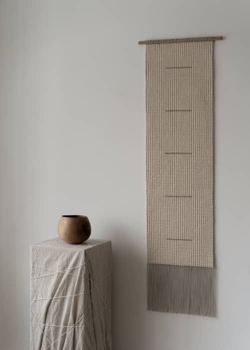 EARTH long tapestry | Wall Hangings by Versh Gallery. Item made of cotton works with minimalism & mid century modern style