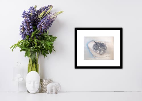 Bella-Latika | Watercolor Painting in Paintings by Maurice Dionne FINEART. Item made of paper