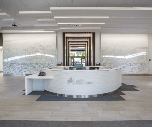 Corporate Building Artwork | Murals by Studio Art Direct | Kaiser Permanente Building in Portland. Item composed of synthetic